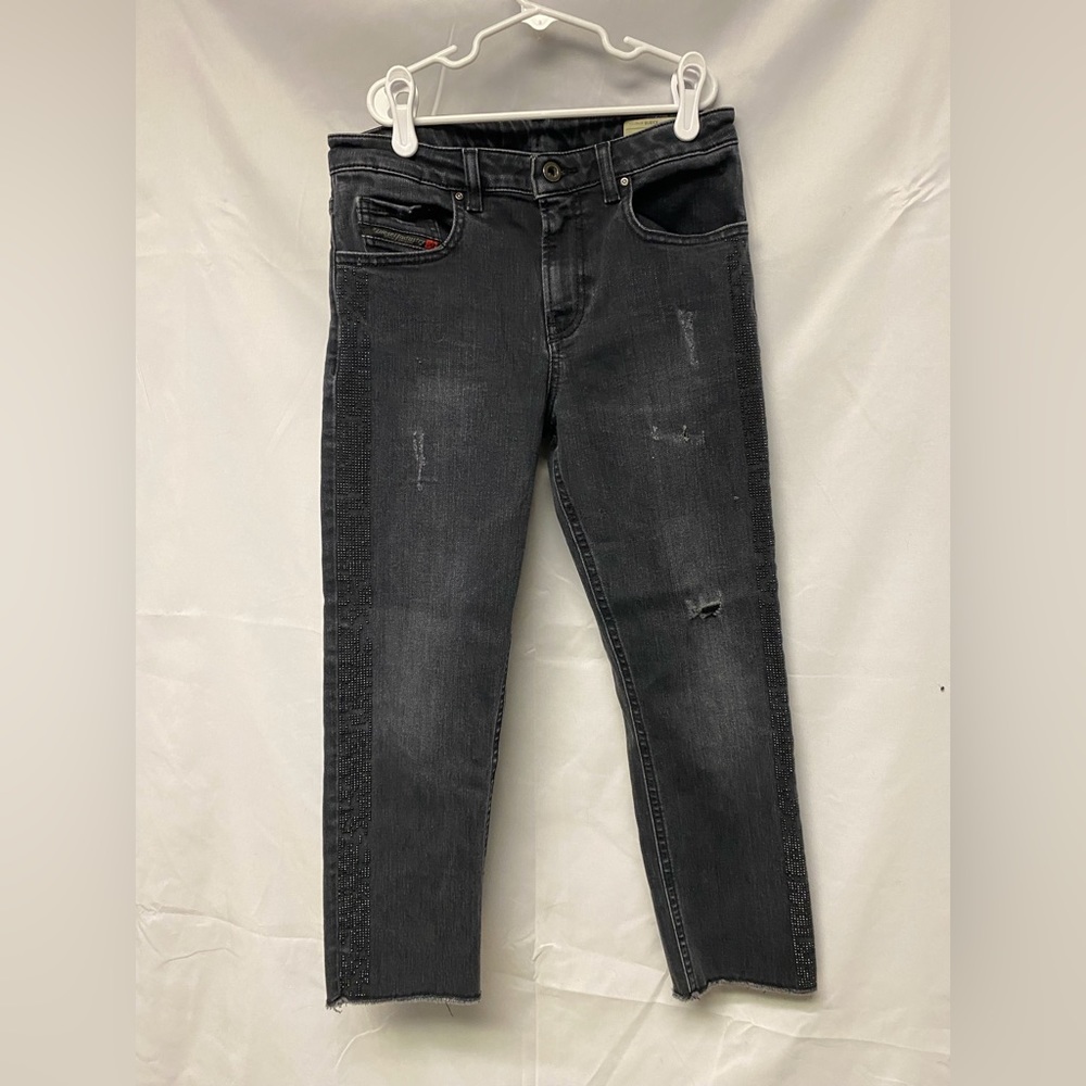 Diesel black faded jeans, size 12